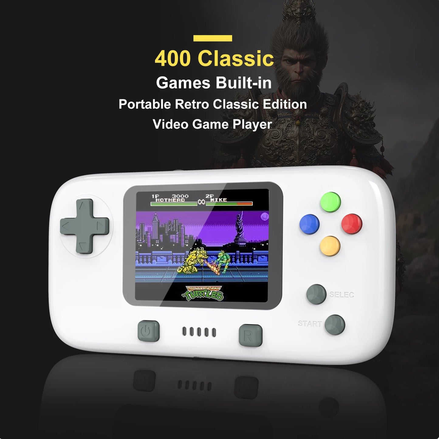 GAMINJA GC76 400 IN 1 Classic Games Handheld Pocket Game Console 2.8inch Video Game Console Portable Handheld Game for Kids Gift