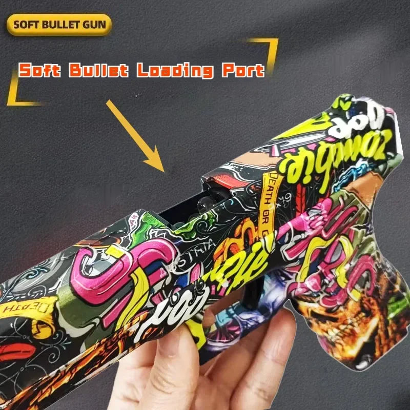 2025 Manual G17 Toy Gun With Laser Water Ball Bullet Airsoft Pistol Outdoor Sports CS Game Weapon for Children Gift