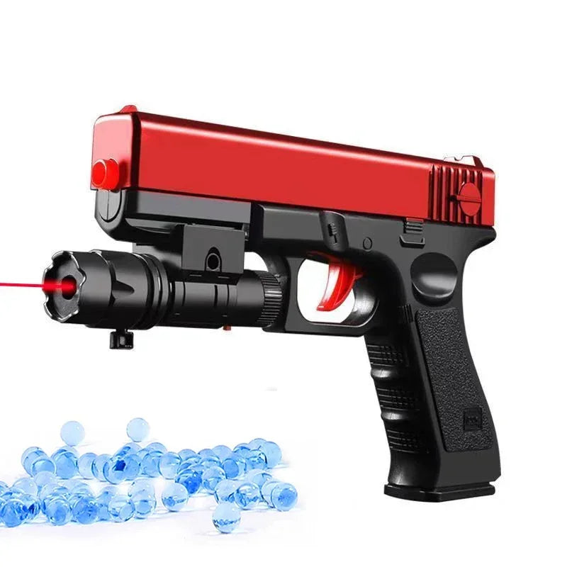 2025 Manual G17 Toy Gun With Laser Water Ball Bullet Airsoft Pistol Outdoor Sports CS Game Weapon for Children Gift