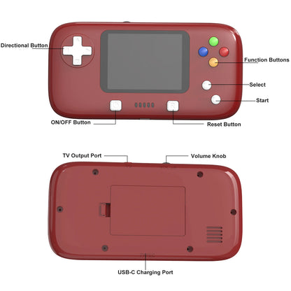 GAMINJA GC76 400 IN 1 Classic Games Handheld Pocket Game Console 2.8inch Video Game Console Portable Handheld Game for Kids Gift