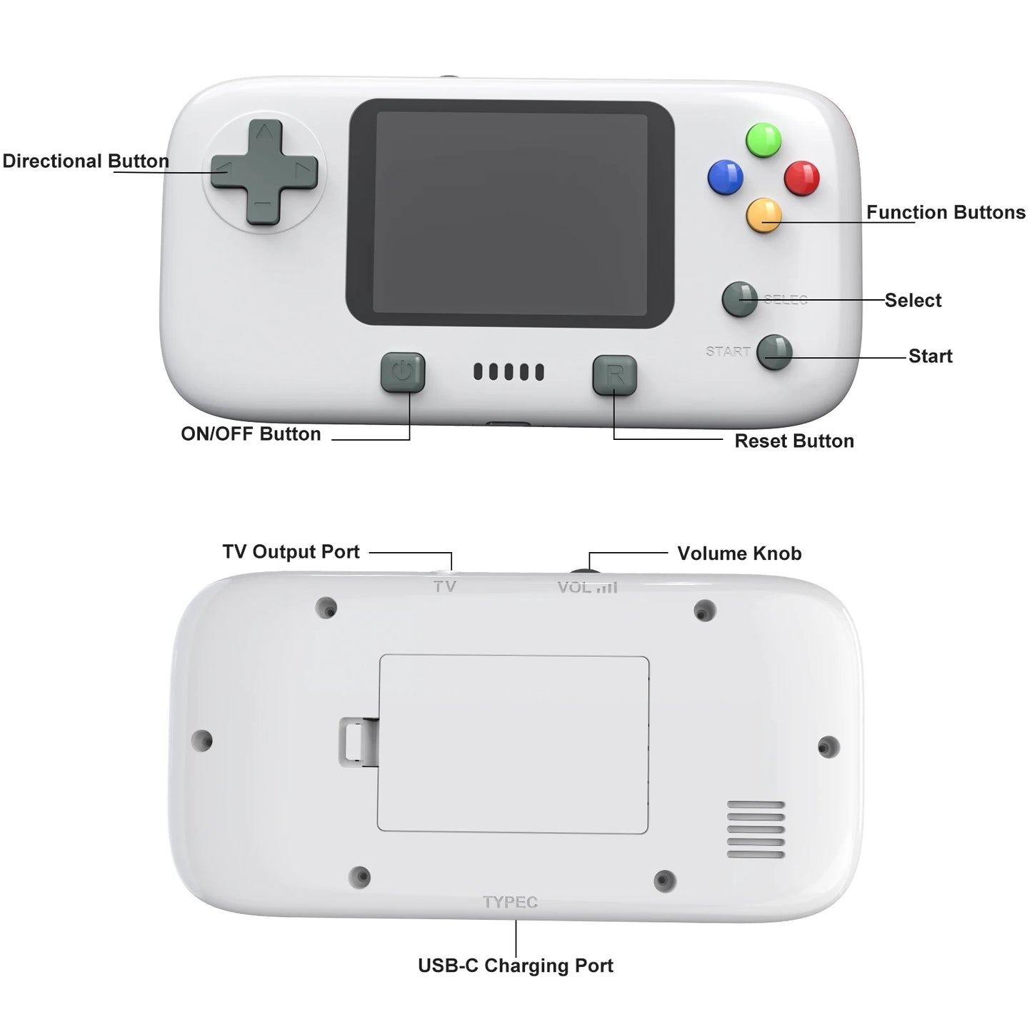 GAMINJA GC76 400 IN 1 Classic Games Handheld Pocket Game Console 2.8inch Video Game Console Portable Handheld Game for Kids Gift