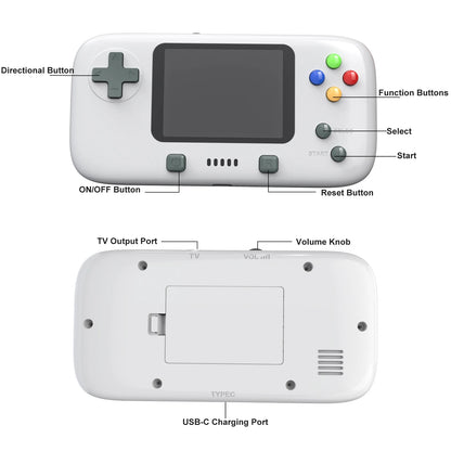 GAMINJA GC76 400 IN 1 Classic Games Handheld Pocket Game Console 2.8inch Video Game Console Portable Handheld Game for Kids Gift