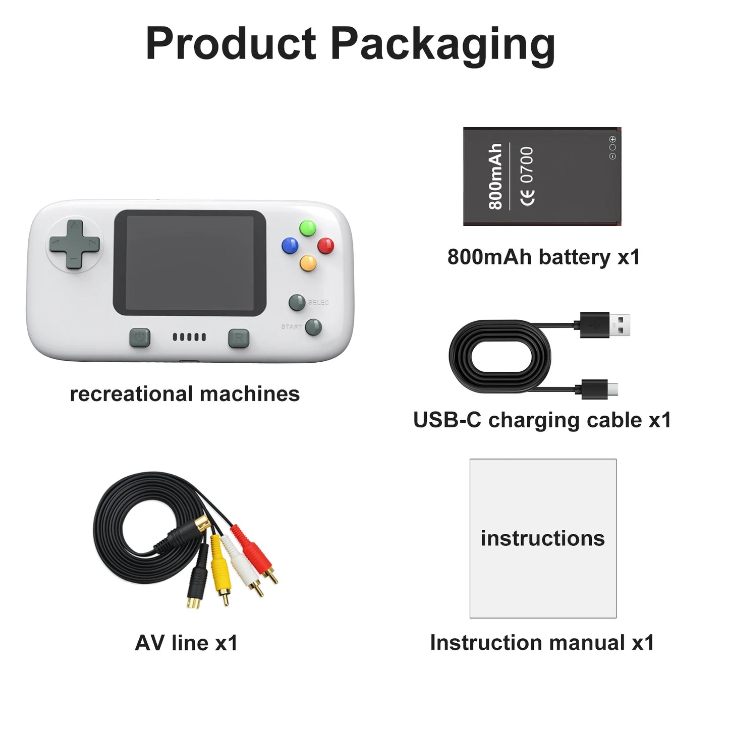 GAMINJA GC76 400 IN 1 Classic Games Handheld Pocket Game Console 2.8inch Video Game Console Portable Handheld Game for Kids Gift