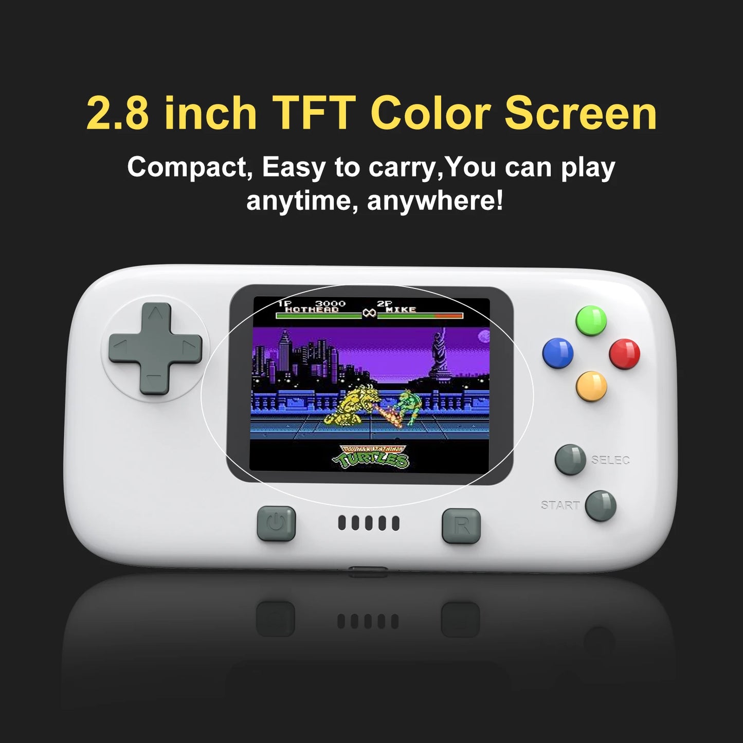 GAMINJA GC76 400 IN 1 Classic Games Handheld Pocket Game Console 2.8inch Video Game Console Portable Handheld Game for Kids Gift