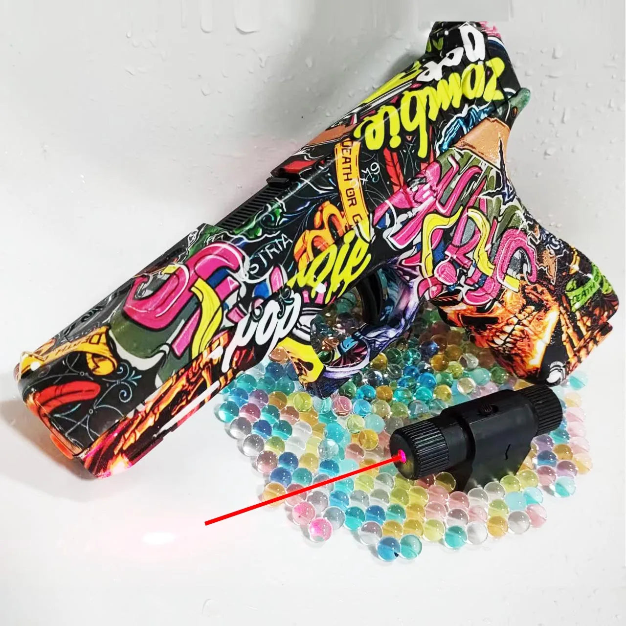 2025 Manual G17 Toy Gun With Laser Water Ball Bullet Airsoft Pistol Outdoor Sports CS Game Weapon for Children Gift