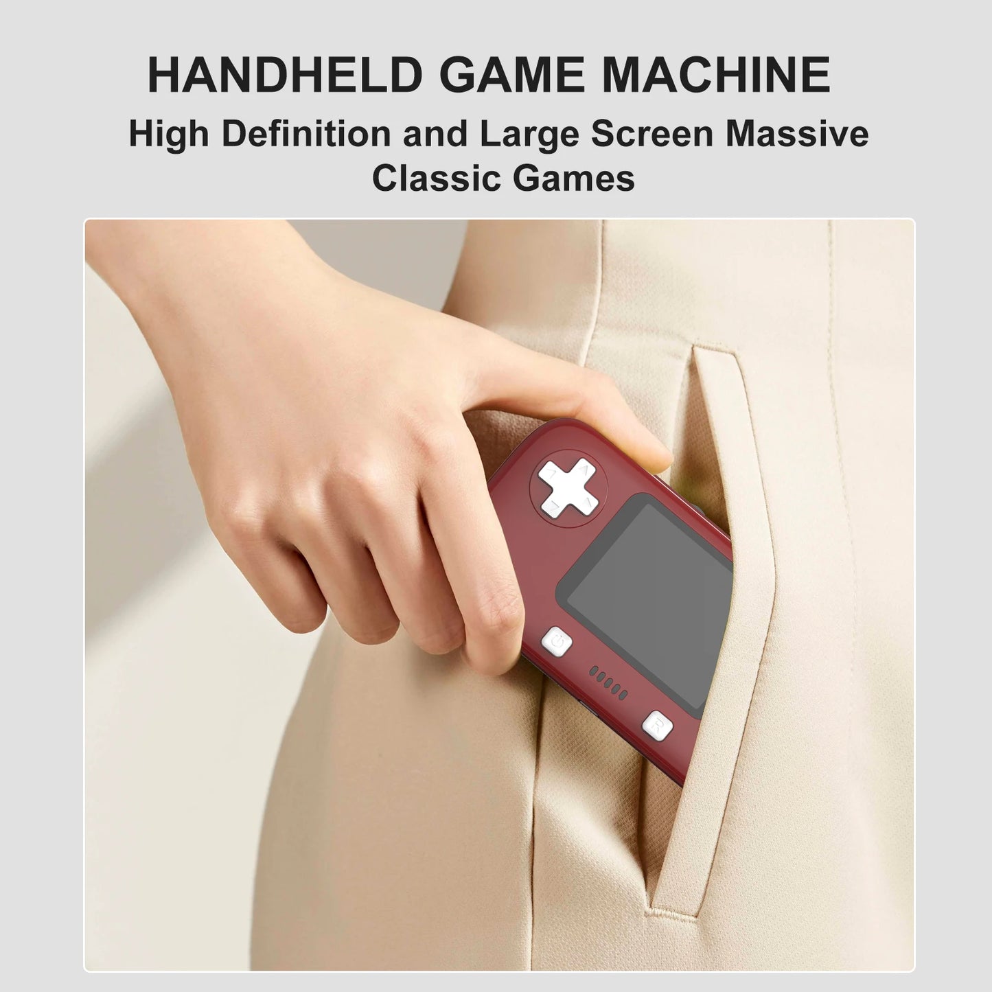 GAMINJA GC76 400 IN 1 Classic Games Handheld Pocket Game Console 2.8inch Video Game Console Portable Handheld Game for Kids Gift